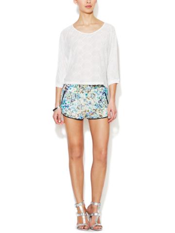 Love Sadie Faux Leather Trimmed Short