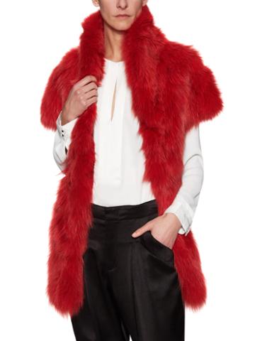 Tasha Tarno Rabbit Fur & Red Fox Cape