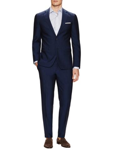Spurr Ny Sharkskin Solid Wool Suit