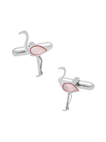 Ox And Bull Trading Co. Stainless Steel Flamingo Cufflinks