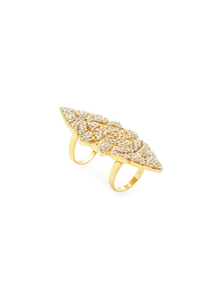 Azaara Vintage Swarovski Crystal Knuckle Ring