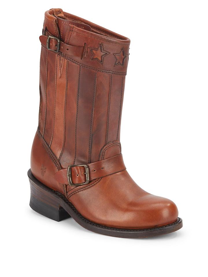 Frye Engineer Buckle-trim Leather Boots