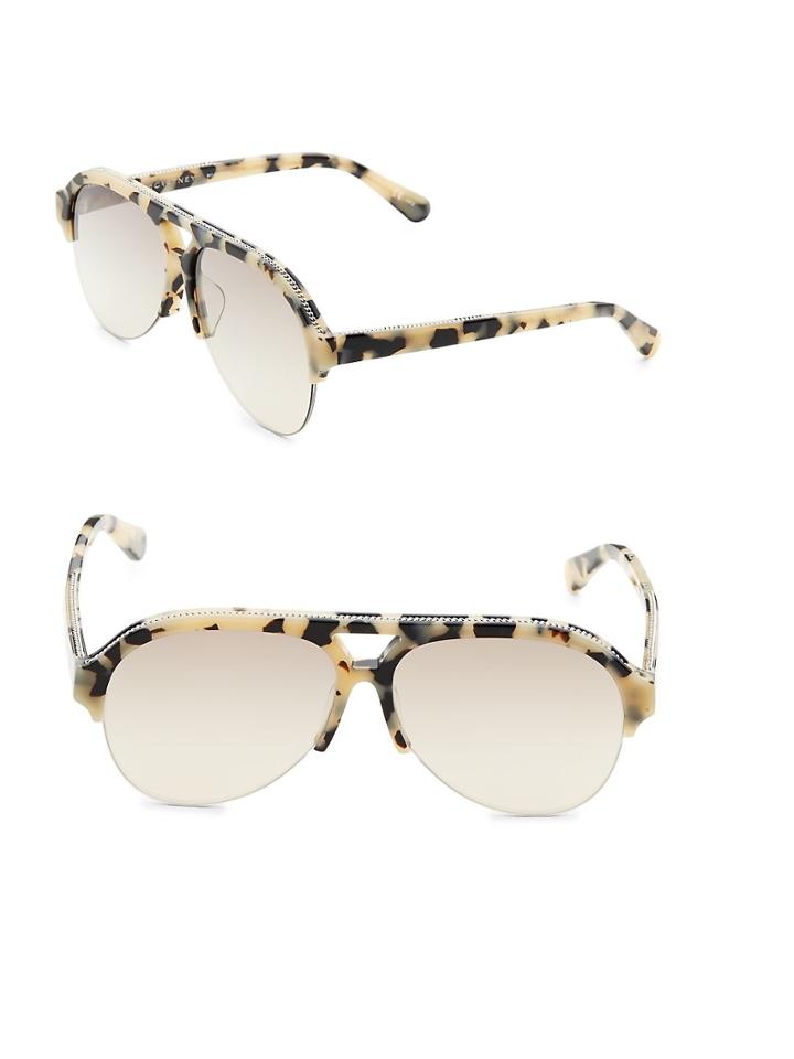 Stella Mccartney Studded 58mm Clubmaster Sunglasses