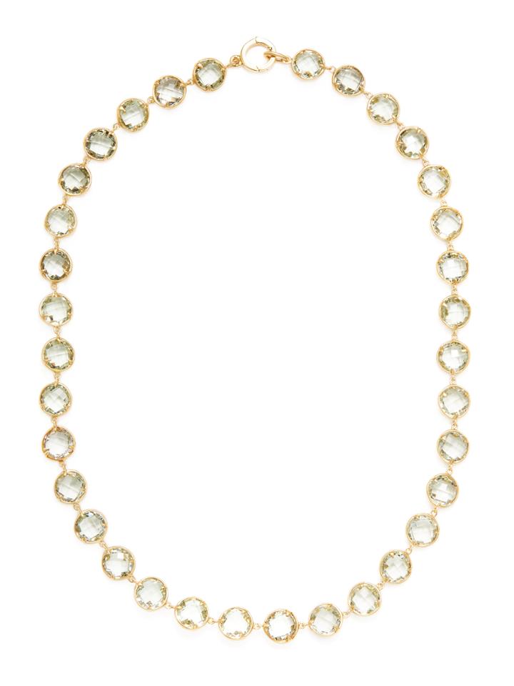 Carelle 18k Yellow Gold & Green Quartz Necklace
