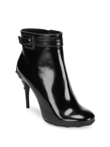 Tod Inchess Leather Block Booties