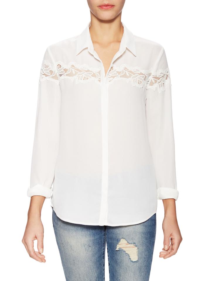 The Kooples Lace Inset Shirt