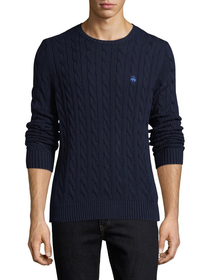 Brooks Brothers Cotton Ribbed Cableknit Sweater