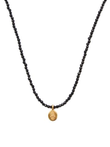Satya Onyx Hamsa Pendant Necklace