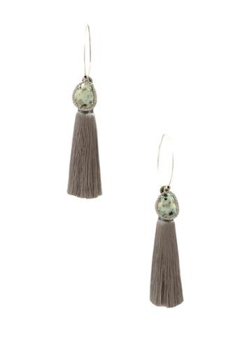 Katherine Karambelas Jewelry Fani Aventurine & Silk Tassel Earrings