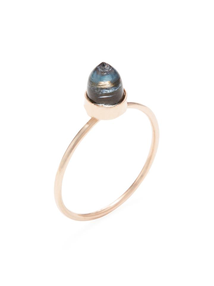 Jacquie Aiche Fine 14k Rose Gold & Blue Tourmaline Bullet Ring