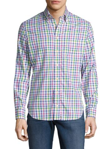 Gitman Bros. Cotton Checkered Print Sportshirt