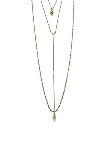 Taylor Kenney Jewelry Herkimer Quartz Lariat Necklace