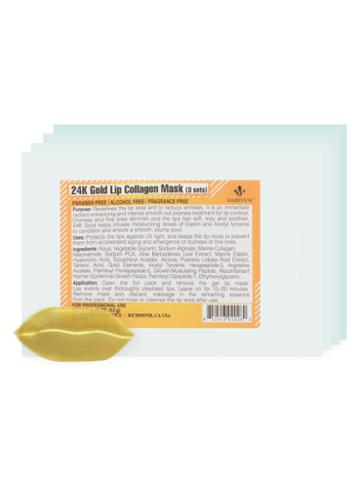 Martinni Beauty Masks 24k Gold Lip Collagen Mask (3 Treatments Included) (4 Pk)