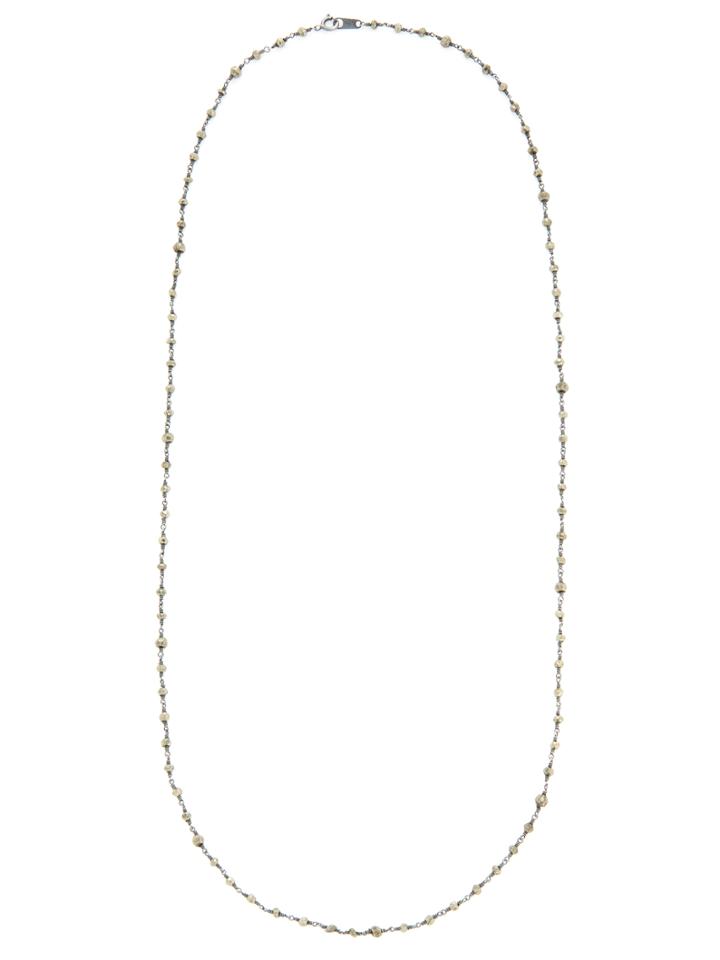 Mizuki Shadow Silver Bead Chain Necklace
