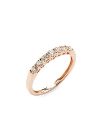 Vendoro 14k Rose Gold Diamond Band Ring