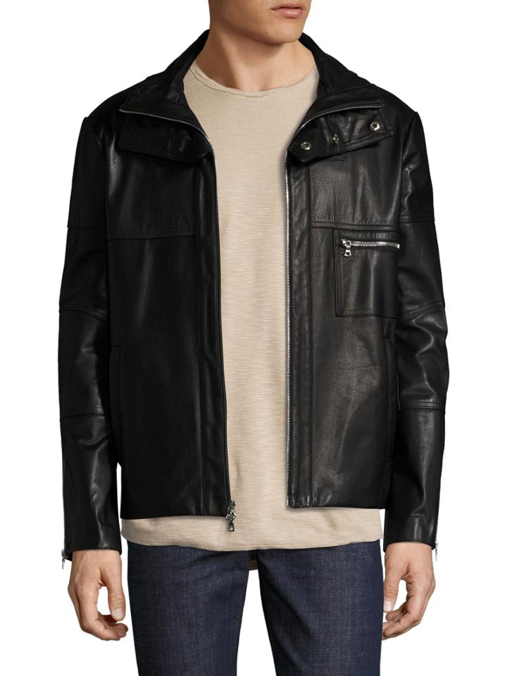 Miguel Antoinne Leather Biker Jacket