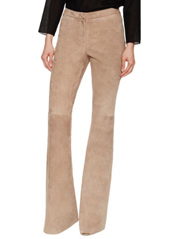 Wes Gordon Suede Flared Trouser