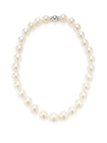 Vendoro Pearl & 0.15 Total Ct. Diamond Necklace