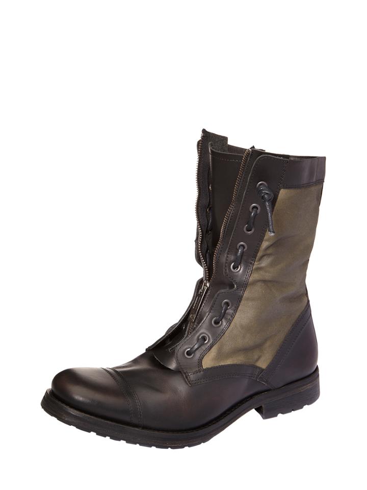 Rogue Roper-toe Leather & Canvas Boot