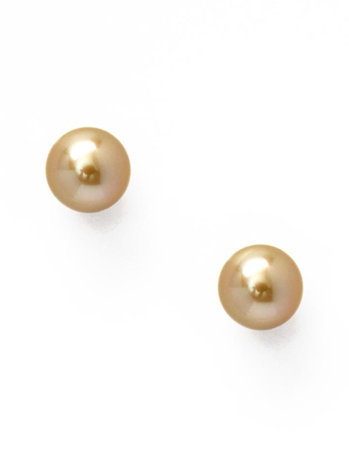 Tara Pearls Golden Pearl Earrings