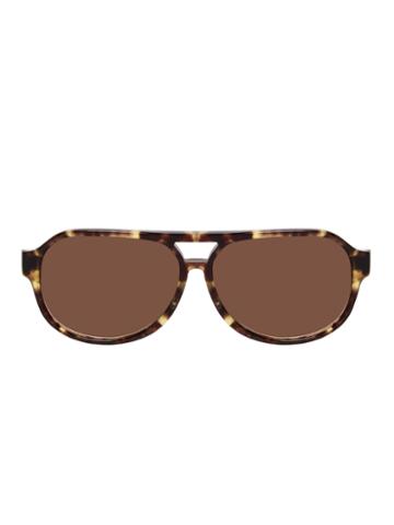 Kris Van Assche By Linda Farrow Gallery Tortoiseshell Aviator Frame