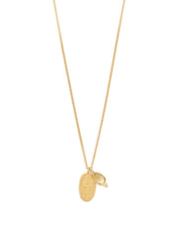 Satya Hamsa & Citrine Pendant Necklace