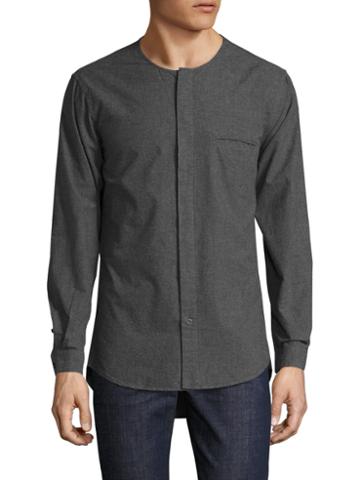 Shades Of Grey By Micah Cohen Solid Collarless Sportshirt