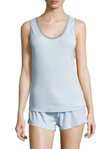 C&c California Heather Binding Tank And Sleep Shorts Set