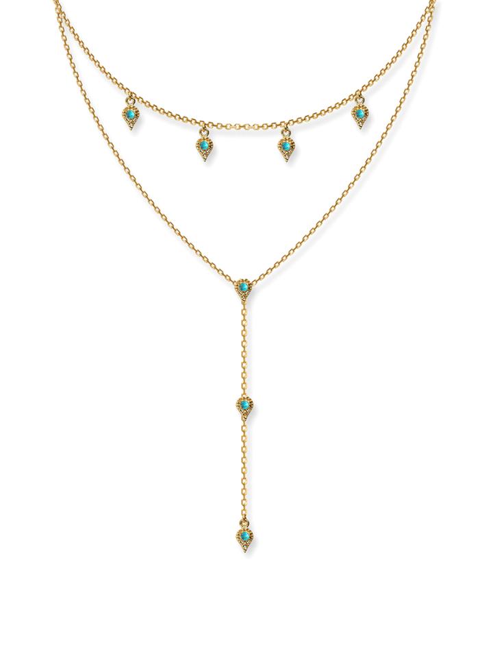 Eddera Turquoise Lariat Necklace
