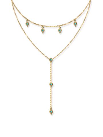 Eddera Turquoise Lariat Necklace