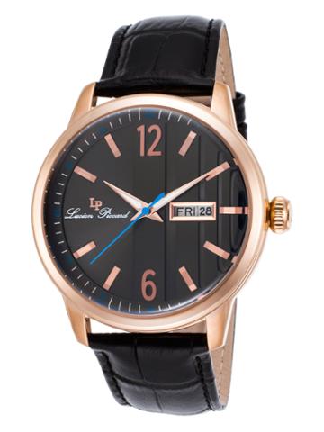 Lucien Piccard Milanese Black Dial Watch, 44mm
