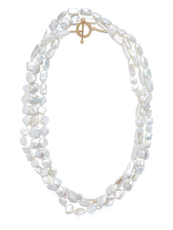 Kep Long Multi-shape Pearl Strand Necklace
