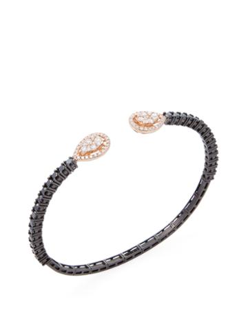 Vendoro 18k Rose Gold & 2.79 Total Ct. Diamond Cuff Bracelet