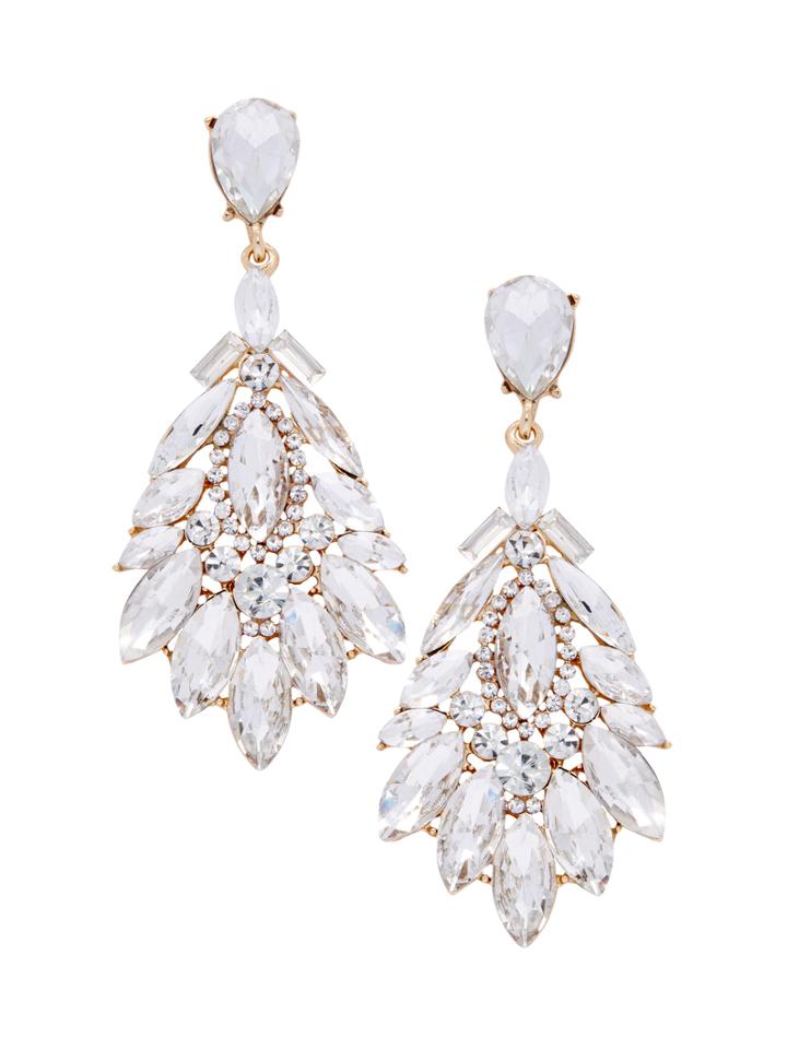 Cara Couture Jewelry Crystal Marquis Drop Earrings