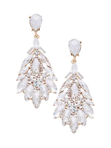 Cara Couture Jewelry Crystal Marquis Drop Earrings