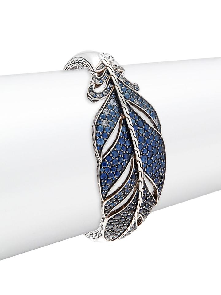 John Hardy Blue Sapphire & Sterling Silver Bracelet