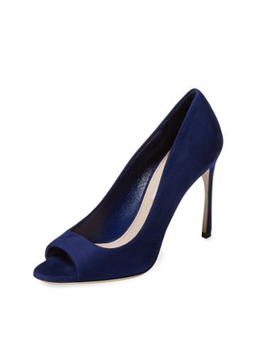 Miu Miu Suede Peep-toe Pump