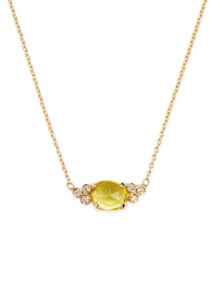 Jacquie Aiche Fine 14k Yellow Gold, Citrine & Diamond Pendant Necklace