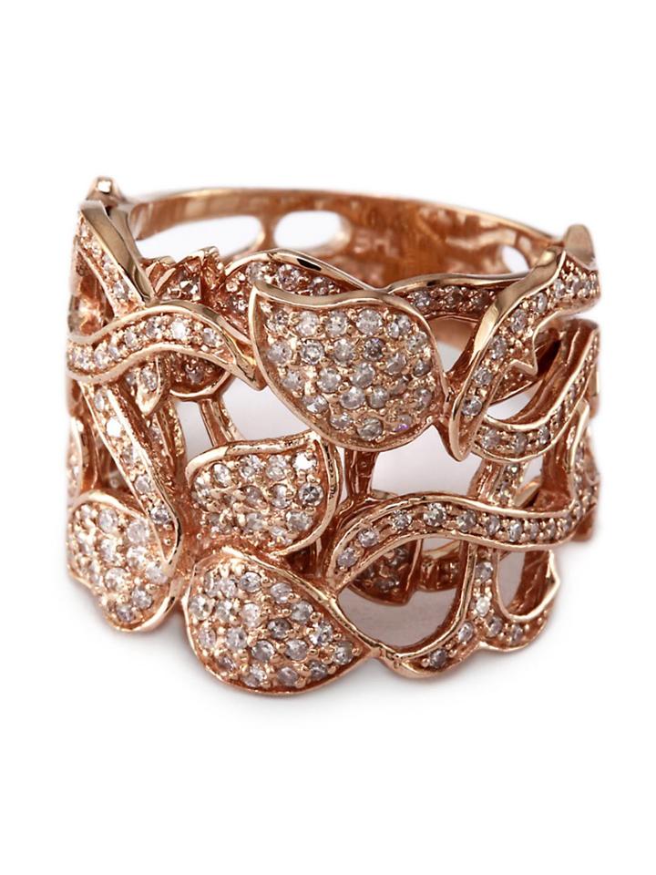 Effy Diamond Ring In 14 Kt. Rose Gold, 0.94 Ct. T.w.