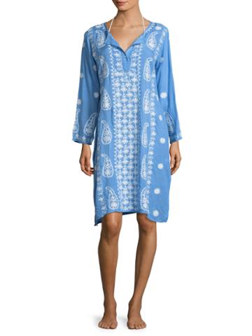 Melissa Odabash Tanya Embroidered Cover-up Dress
