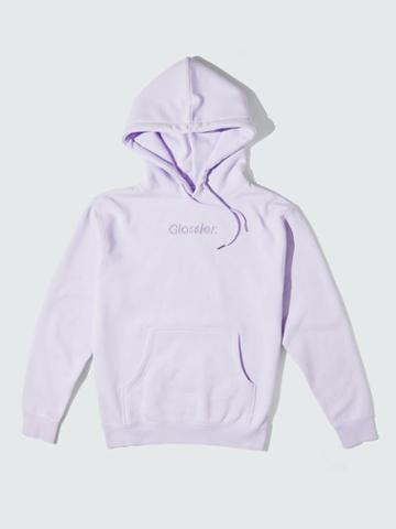 Glossier Embroidered Lavender Hoodie