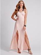 Guess Faux-leather Strap Maxi Dress