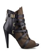 Guess Strap-front Open-toe Booties