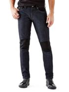 Guess Slim Tapered Moto Jeans In Smokescreen Wash