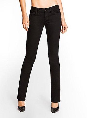 Guess Starlet Low-rise Straight Jeans With Silicone Rinse