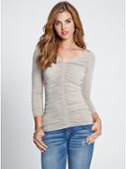 Guess Long-sleeve Ruched Top