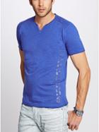 Guess Becklin Slub Slit-neck Tee