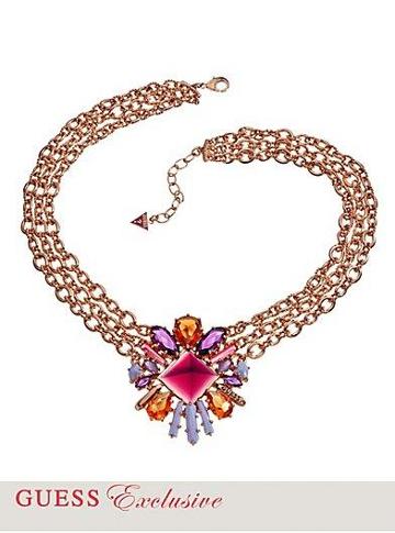 Guess 3-row Cluster Necklace