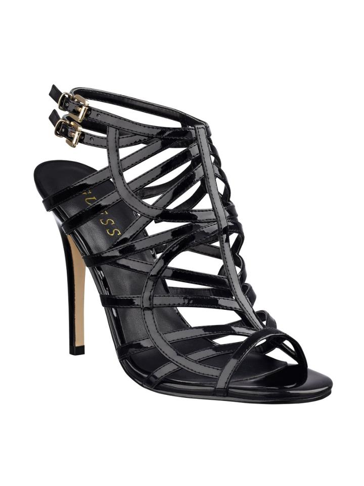 Guess Harlen Patent High Heel Sandals  Black  8 1 2 