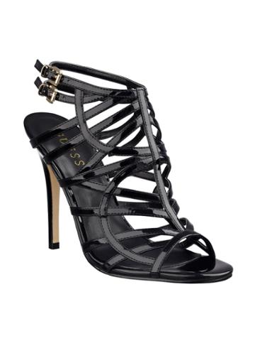 Guess Harlen Patent High Heel Sandals  Black  8 1 2 